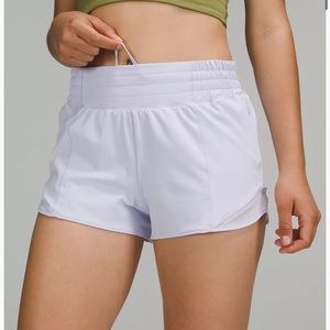 Lululemon HR hotty hot shorts 2.5 inches lavender dew